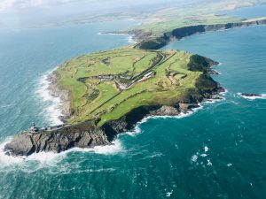 Old Head Golf Links from helicopter